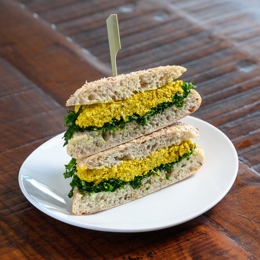 Tofu and Kale Sandwich (Vegan)