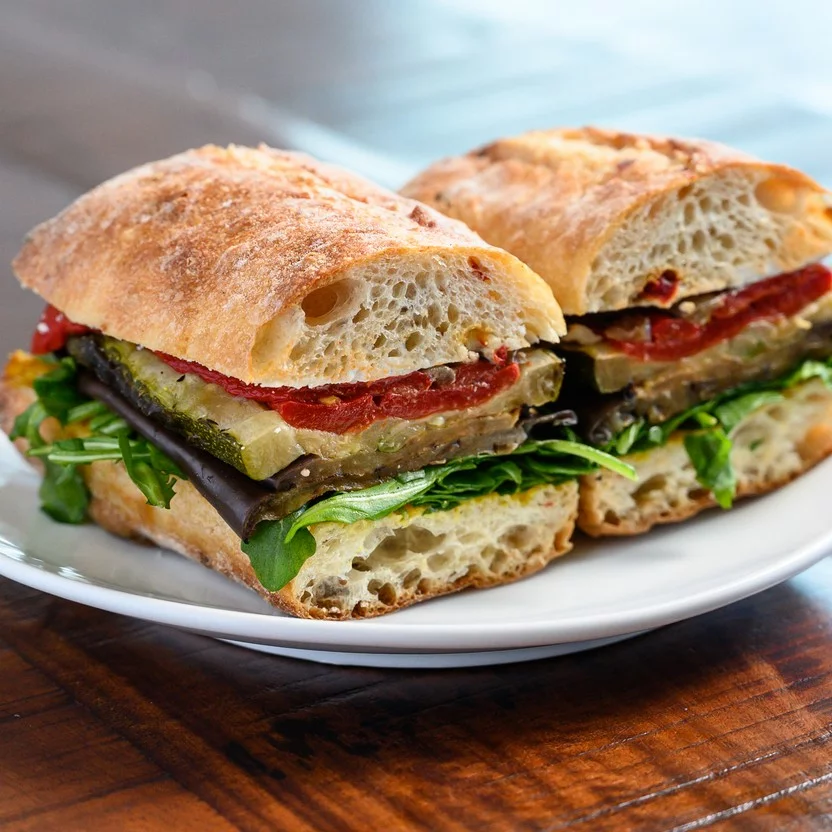 Vegetable and Goat Cheese Sandwich